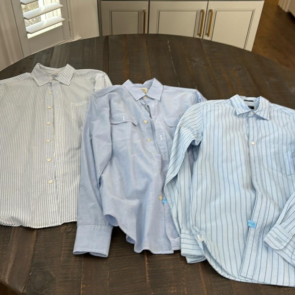 J. Crew mens extra small bundle of three button down shirts